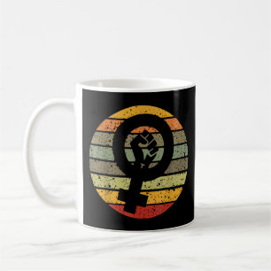 Taza De Café Diseño de Símbolo de Feminismo Retro Vintage 70s 8