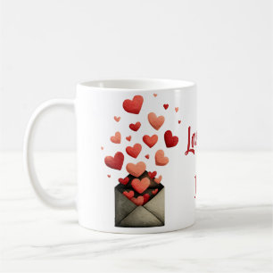 Taza De Café Diseño de Sobre de San Valentín Amoroso