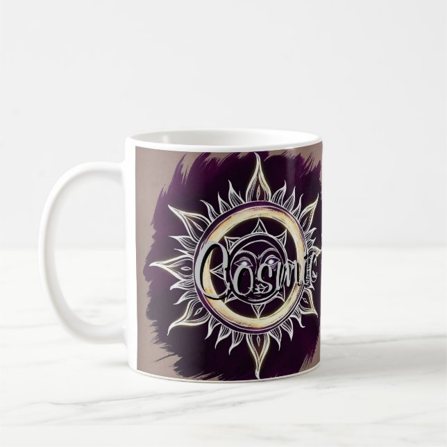 Taza De Café Diseño de Sol y Luna de Armonía Cósmica (Izquierda)