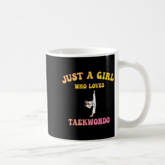 Taza De Café Diseño de solo una chica que ama el Taekwondo