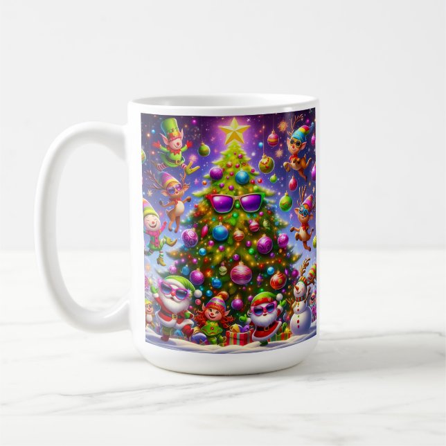 Taza De Café Diseño de suéter feo para navidades (Izquierda)