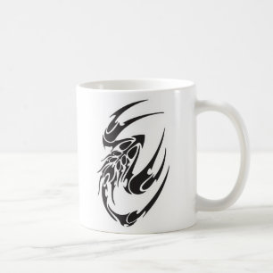 Taza De Café Diseño de Tatuaje de Escorpión Tribal