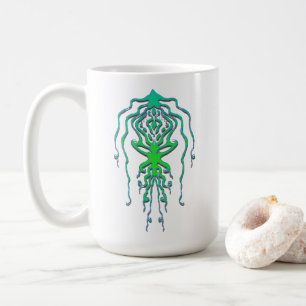 Taza De Café Diseño de tatuaje tribal de pulpo abstracto