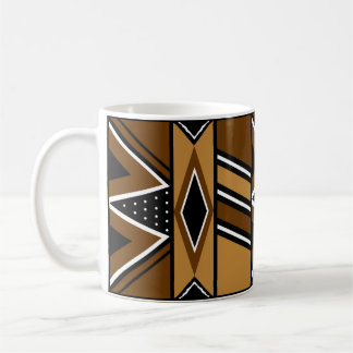 Taza De Café Diseño de tela de barro inspirada en África