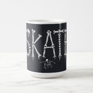 Taza De Café Diseño de terror de patineta Esqueleto