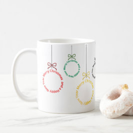 Taza De Café Diseño de Texto de Adornos de Navidad