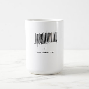 Taza De Café Diseño de texto de código de barras personalizado