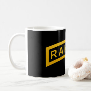 Taza De Café Diseño de texto de símbolo militar RANGER