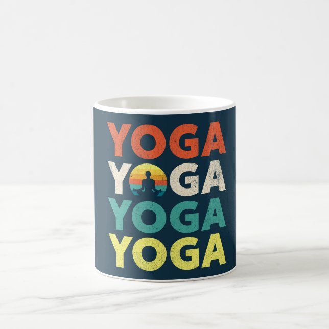 Taza De Café Diseño de texto de yoga (Centro)