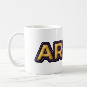 Taza De Café Diseño de texto del zodiaco de Aries