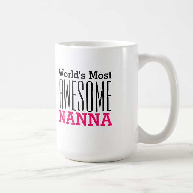 Taza De Café Diseño de texto NANNA más sorprendente del mundo (Derecha)