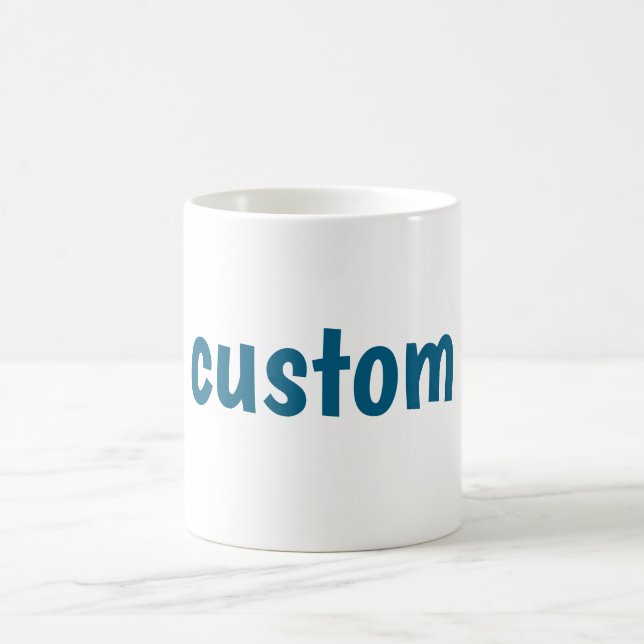 Taza De Café Diseño de texto personalizado – Declaración de est (Centro)