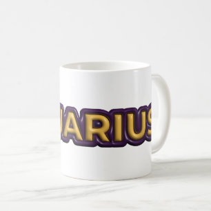 Taza De Café Diseño de texto zodiacal de Acuario