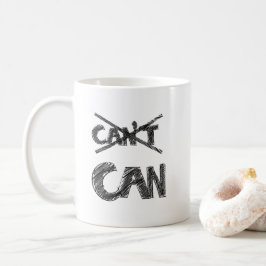 Taza De Café Diseño de tipografía motivacional – “Puedo” Positi