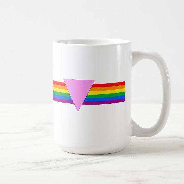 Taza De Café Diseño de triángulo del orgullo gay (Derecha)