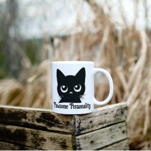 Taza De Café Diseño de un gato personal atractivo