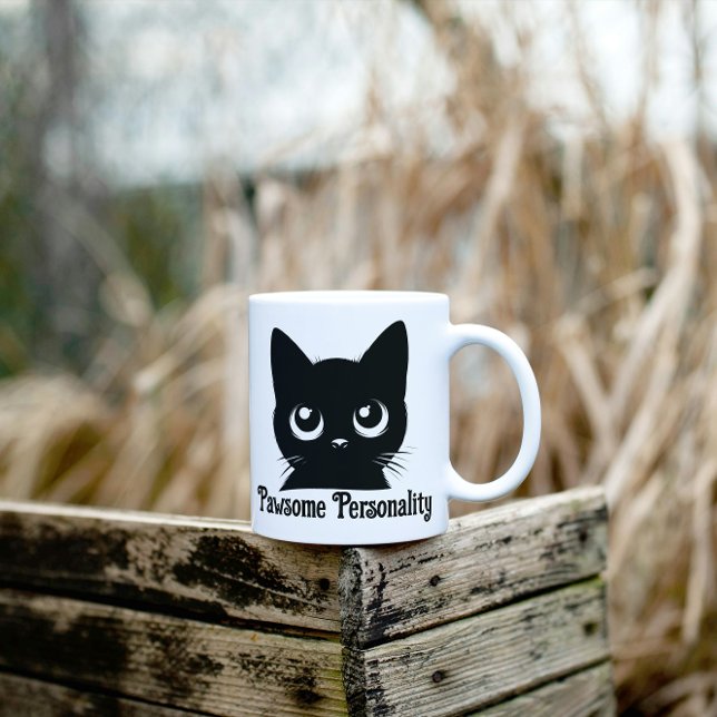 Taza De Café Diseño de un gato personal atractivo (Subido por el creador)