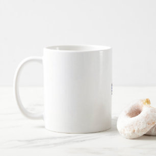 Taza De Café diseño de una flor azul y negra
