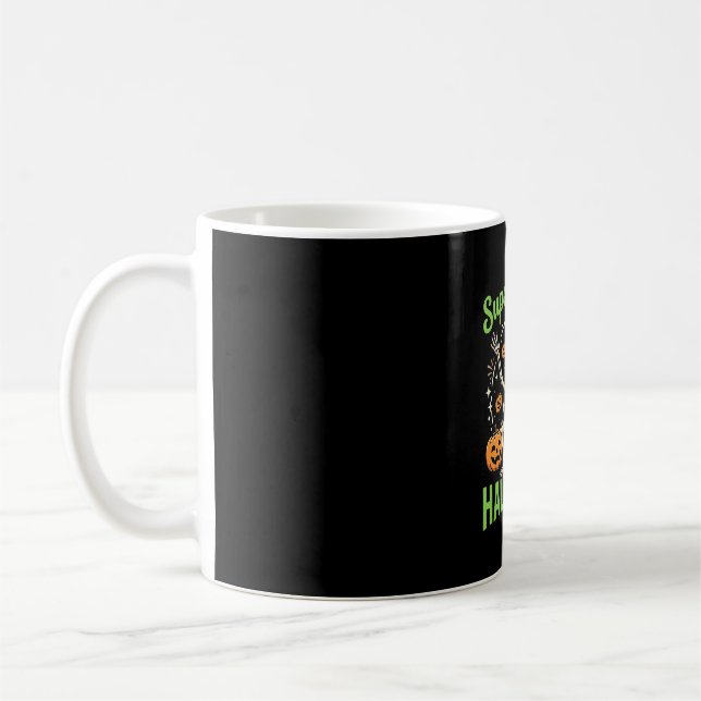 Taza De Café Diseño de vector de Halloween de esqueleto sobrena (Izquierda)