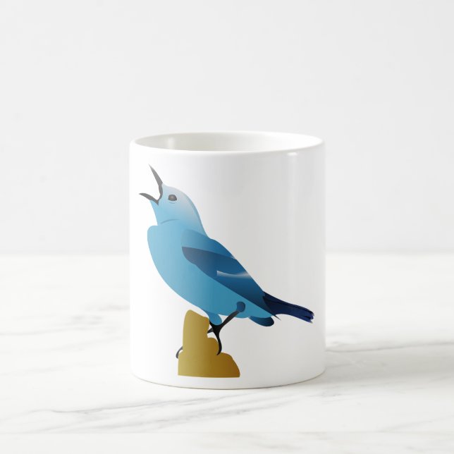Taza De Café diseño de vector de pájaro (Centro)