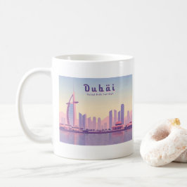 Taza De Café Diseño de viajes de Burj Khalifa Pastel de los Emi