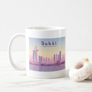 Taza De Café Diseño de viajes de Burj Khalifa Pastel de los Emi