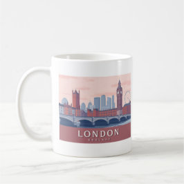 Taza De Café Diseño de viajes Pastel de Inglaterra de Londres