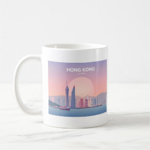 Taza De Café Diseño de viajes pastoral de Hong Kong China