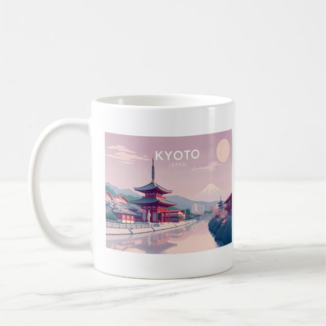 Taza De Café Diseño de viajes pastoral de Kioto en Japón (Izquierda)