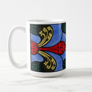 Taza De Café Diseño de vidrieras de nave del siglo XIX