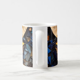 Taza De Café Diseño de vidrio manchado con mosaico de gato