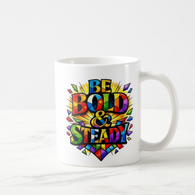 Taza De Café Diseño de vidrio teñido (Derecha)