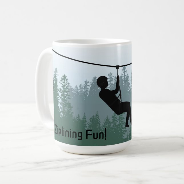 Taza De Café Diseño de Zipline (Anverso izquierdo)