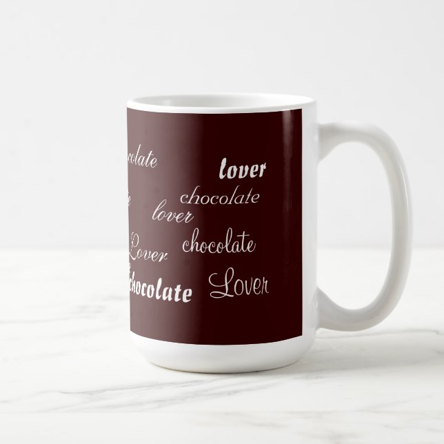 Taza De Café Diseño del amante del chocolate oscuro (Derecha)