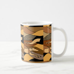 Taza De Café Diseño del arte abstracto del perro del galgo