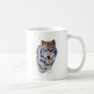 Taza De Café Diseño del arte del lobo