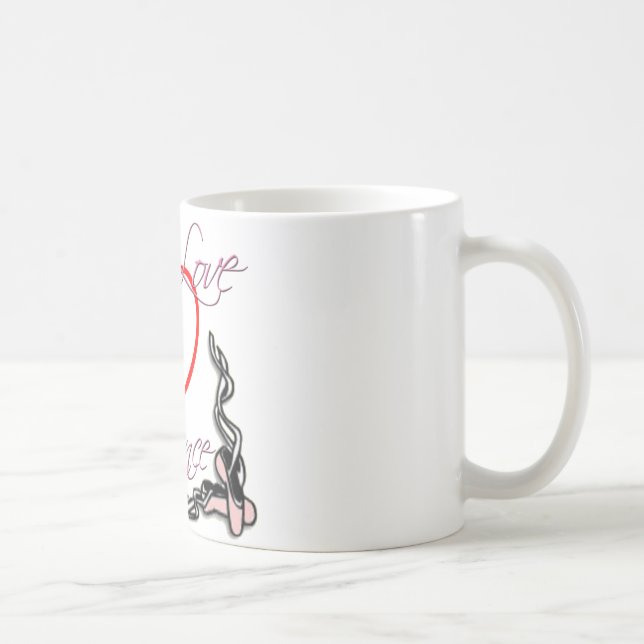 Taza De Café Diseño del baile del bailarín de la danza (Derecha)