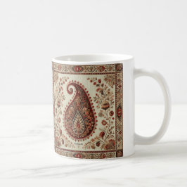 Taza De Café Diseño del bordado de Kashmiri Badaam Motif
