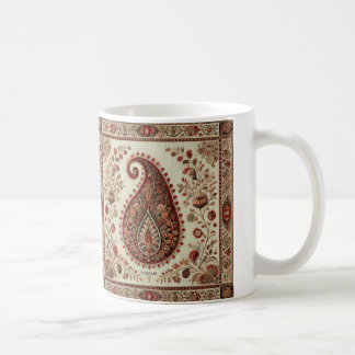 Taza De Café Diseño del bordado de Kashmiri Badaam Motif