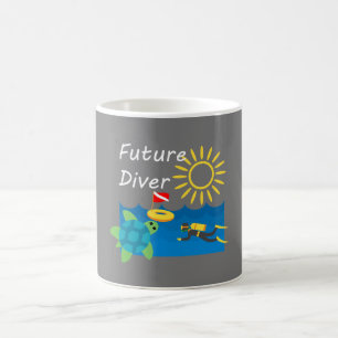 Taza De Café Diseño del Buceador Futuro - Mug Clásico