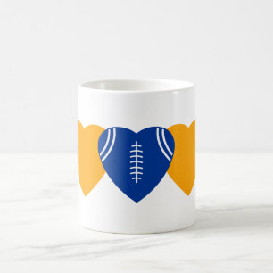 Taza De Café Diseño del Corazón de Fútbol de Los Ángeles Rams