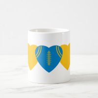 Diseño del corazón del fútbol de los Angeles Charg