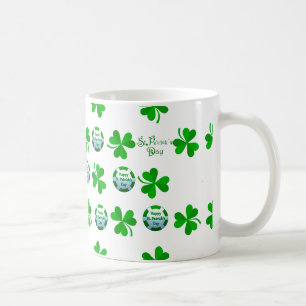 Taza De Café Diseño del Día de San Patricio para Classic-White-