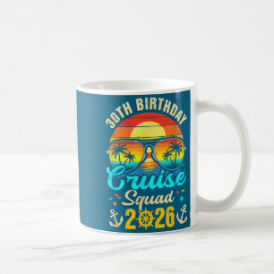 Taza De Café Diseño del equipo de crucero de cumpleaños número 