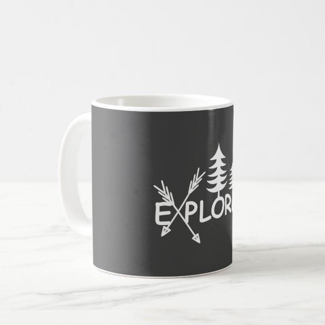 Taza De Café Diseño del Explorador - Mug clásico (Anverso izquierdo)