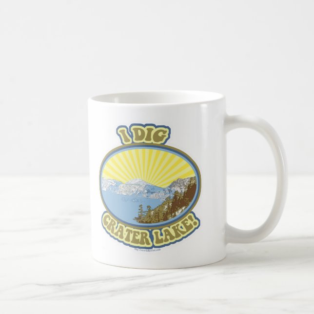 Taza De Café Diseño del Gran Parque del Lago Crater I Dig (Derecha)