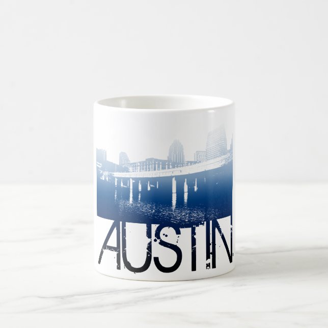 Taza De Café Diseño del horizonte de Austin (Centro)