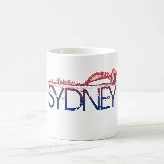Taza De Café Diseño del horizonte de Sydney (Centro)