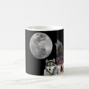 Taza De Café Diseño del lobo del grito