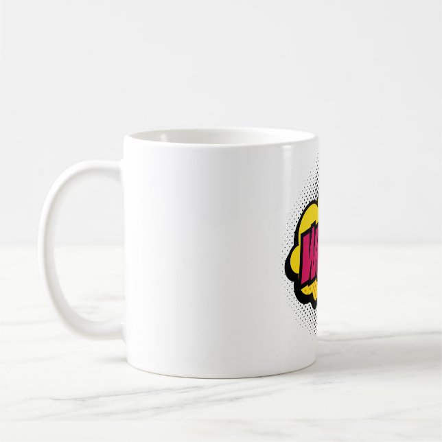 Taza De Café Diseño del logotipo "Wow" (Izquierda)